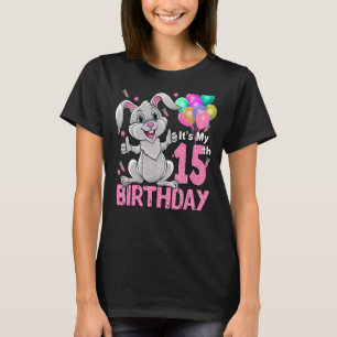 It's My 15th Birthday Rabbit 15th Birthday 15 Year T-Shirt