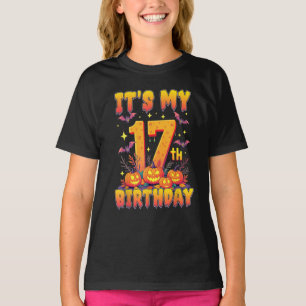 It's My 17th Birthday Party 17 Year Old Halloween T-Shirt