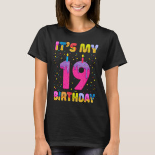 It's My 19th Birthday Girl Sweet Doughnut Happy 19 T-Shirt