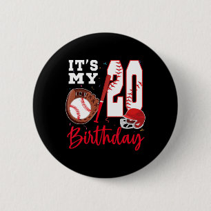It's My 20th Birthday 20 Year Old Bysebyll Player 2 Inch Round Button