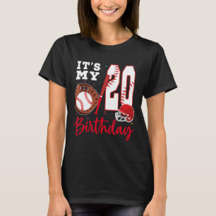 It's My 20th Birthday 20 Year Old Bysebyll Player  T-Shirt