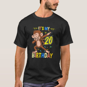 Its My 20Th Birthday Dabbing Monkey Animal T-Shirt