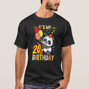 Its My 20th Birthday Panda Animal T-Shirt