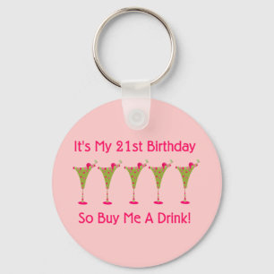 It's My 21st Birthday Keychain