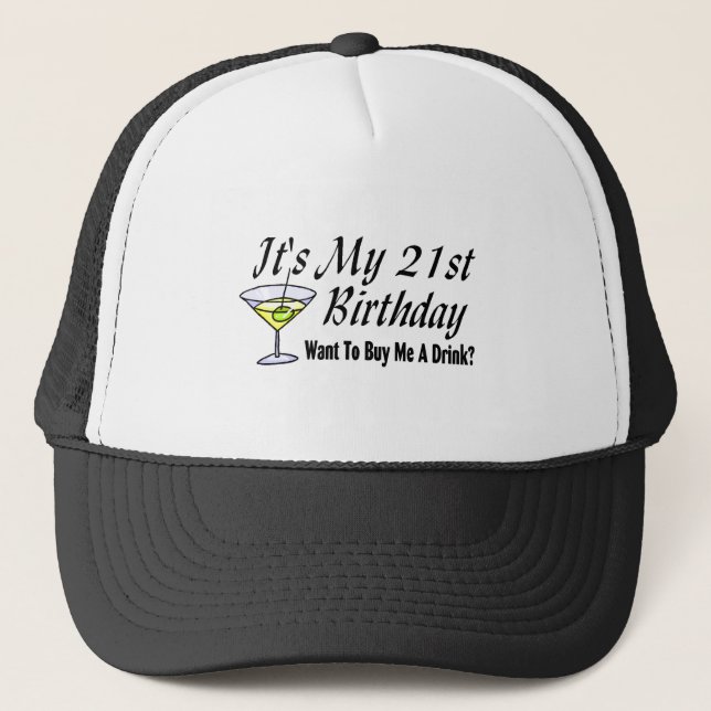 It's My 21st Birthday Trucker Hat (Front)