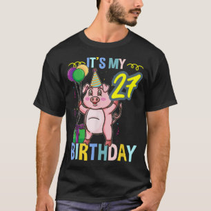 Its My 27th Birthday Cute Pig 3321 T-Shirt