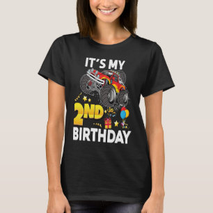 It's My 2nd Birthday 2 Year Old Monster Car Truck T-Shirt