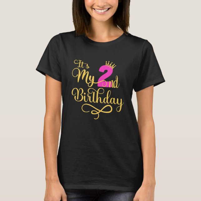 It's My 2nd Birthday Crown T-Shirt (Front)