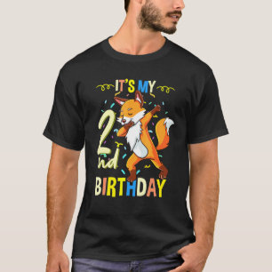 Its My 2nd Birthday Dabbing Fox T-Shirt