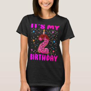 It's My 2nd Birthday Girl Doughnut Happy 2 Years O T-Shirt