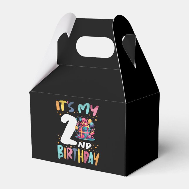 It's My 2nd Birthday Happy Kids Birthday Favor Box (Front Side)