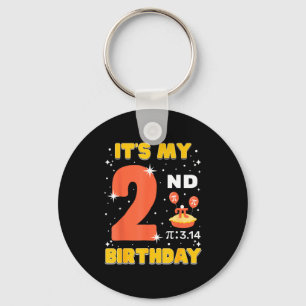 Its My 2nd Birthday Pi Day Math 2 Years Old Kids G Keychain