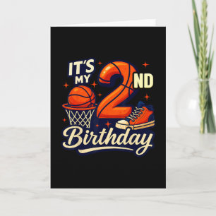 It's My 2nd Birthday Sketll Lover 2 Years Old Bday Card