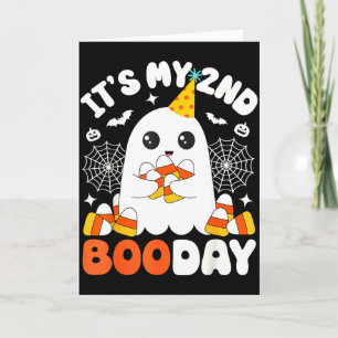 Its My 2nd Boo Day, Funny Halloween Ghost 2nd Birt Card