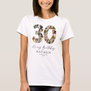 It's My 30th Birthday Personalized Photo Collage T-Shirt