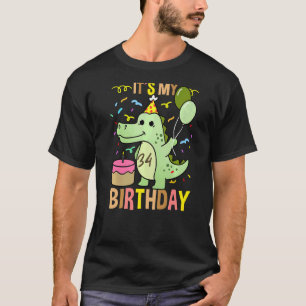 Its My 34th Birthday Crocodile Alligator T-Shirt