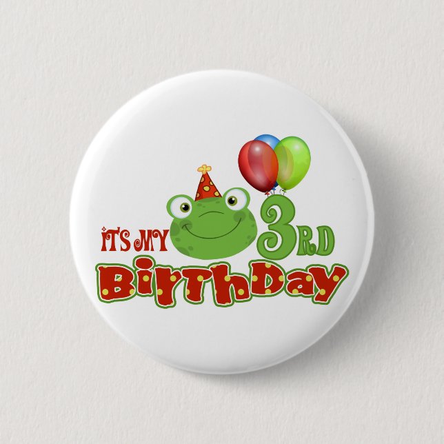 It's My 3rd Birthday 2 Inch Round Button (Front)