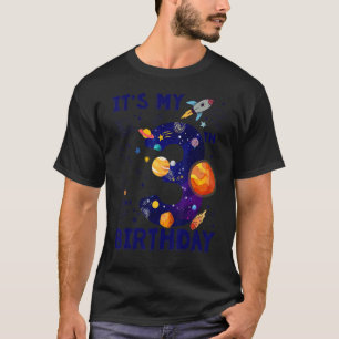 It's My 3rd Birthday Boy Outer Space B day Party T T-Shirt