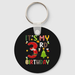 Its My 3rd Birthday Boys 3 Years Old Kids Christma Keychain