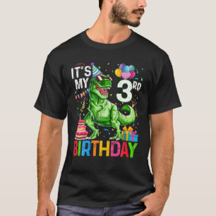 It's My 3Rd Birthday Dinosaur T Rex Happy 3 Years T-Shirt