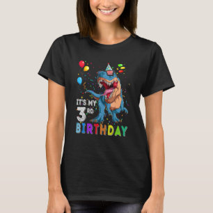 It's My 3rd Birthday Happy 3 Years Dinosaur Rex Bd T-Shirt