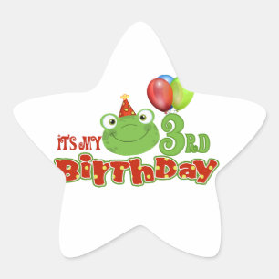 It's My 3rd Birthday Star Sticker