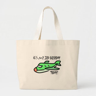 It's My 3rd Birthday Today Large Tote Bag