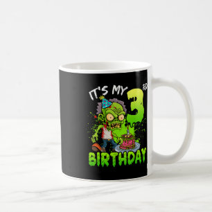It's My 3rd Birthday Zombie Lover 3 Year Old Boys Coffee Mug
