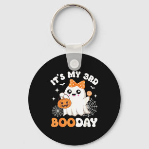 Its My 3rd Boo Day, Funny Halloween Ghost 3rd Birt Keychain