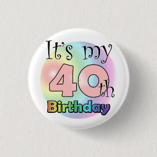 It's my 40th Birthday (wink) 1 Inch Round Button