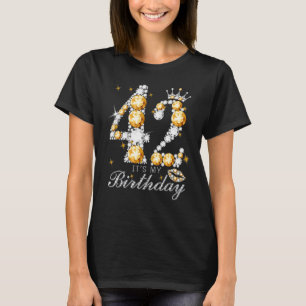 It's My 42th Birthday Queen 42 Years Old Shoes Cro T-Shirt