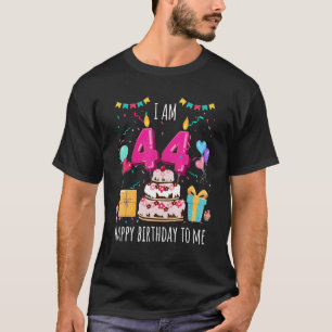 It's My 44th Birthday Cake Candle 44 Year Old Girl T-Shirt
