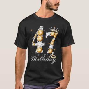 It's My 47Th Birthday Queen 47 Years Old Shoes Cro T-Shirt