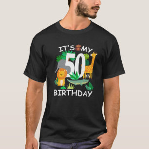 It's My 50Th Birthday Zoo Animal Happy B-Day 50 Ye T-Shirt