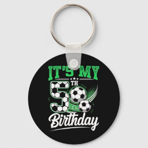 It's My 5th Birthday Boy Soccer Ll 5 Year Old Numb Keychain