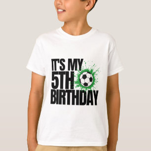 It's My 5th Birthday Soccer Player 5th Birthday Pl T-Shirt