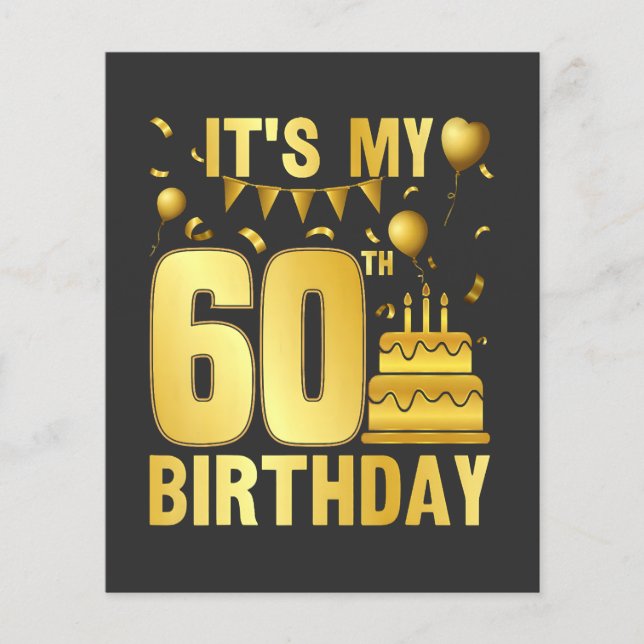 It's My 60th Party Flyer (Front)