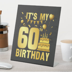 It's My 60th Party Pedestal Sign
