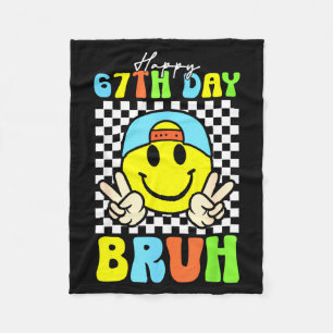 It's My 67th Day Of School Bruh Six Seven Meme Boy Fleece Blanket