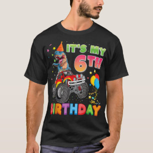 It's My 6th Birthday 6 Year Old Dinosaur Monster C T-Shirt