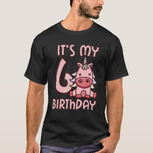 It's My 6th Birthday Cute 6 Years Old Birthday Par T-Shirt