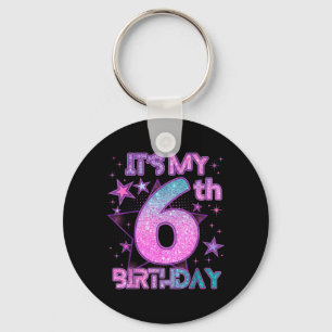 Its My 6th Birthday K-pop Girl 6 Year Birthday Keychain