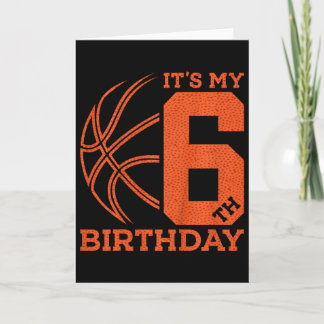 It's My 6th Birthday Sketll 6th Birthday Card