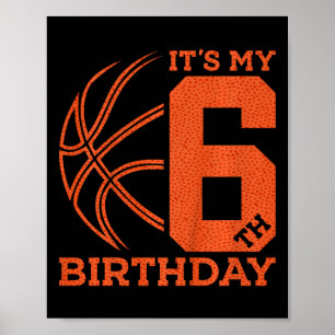 It's My 6th Birthday Sketll 6th Birthday Poster