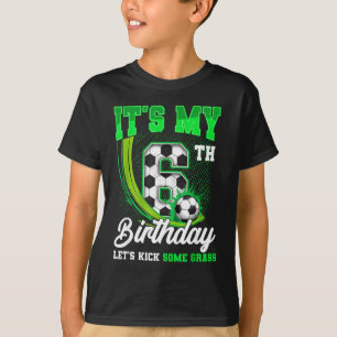 Its My 6th Soccer Birthday Boy Funny 6 Year Old Bd T-Shirt