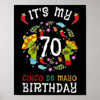 Its My 70th Birthday Cinco De Mayo Shirt Kid Men 5