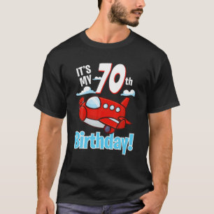 It's My 70Th Birthday Cute Airplane Toy Aircraft M T-Shirt