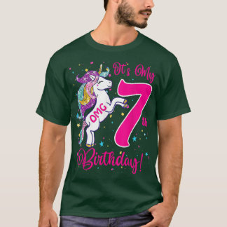 Its My 7 Birthday Unicorn Outfits For Toddler Girl T-Shirt