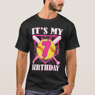 It's My 7th Birthday 7 Year Old Birthday Softll Pl T-Shirt