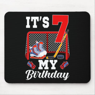 It's My 7th Birthday 7 Year Old Ice Hockey Theme P Mouse Pad